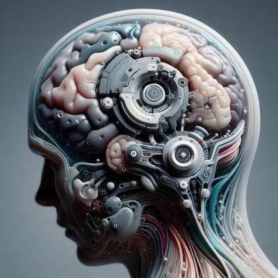 Explore Neurotech device implant image, featuring ultra-realistic detail, devoid of text.