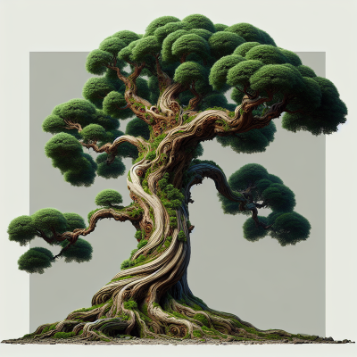 Explore ancient tree brimming with potent bioactive compounds in naturalistic style