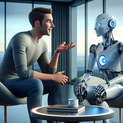 Explore AI-powered, ultra-realistic conversations between humans and robots, no text.